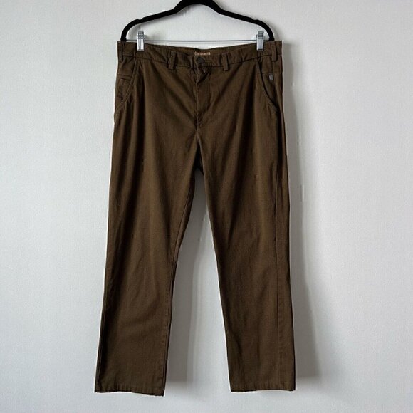 E.T.A Men's Pants Size 34 Brown Chino Slim Fit Geometric Diamond Dot Pattern - Picture 1 of 10